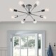 preview thumbnail 57 of 71, Modern Vintage Glam Metal Sputnik Semi - Flush Mount Ceiling Light