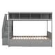 preview thumbnail 23 of 40, Twin over Full Bunk Bed with Shelfs, Storage Staircase and 2 Drawers