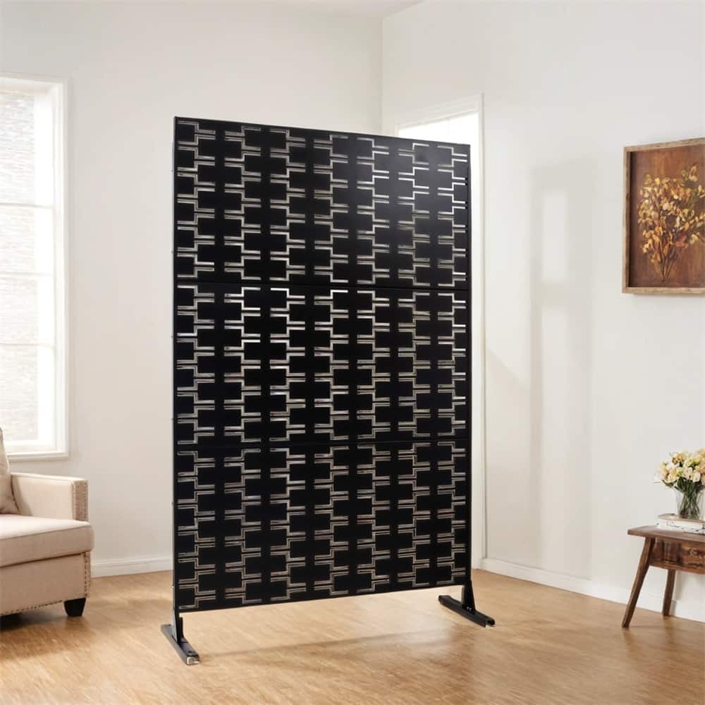 Outdoor & Indoor Freestanding Privacy Screen Privacy Screen 76"H×48"W