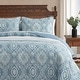 preview thumbnail 4 of 10, Tommy Bahama Turtle Cove Caribbean Blue Cotton Reversible Quilt Set