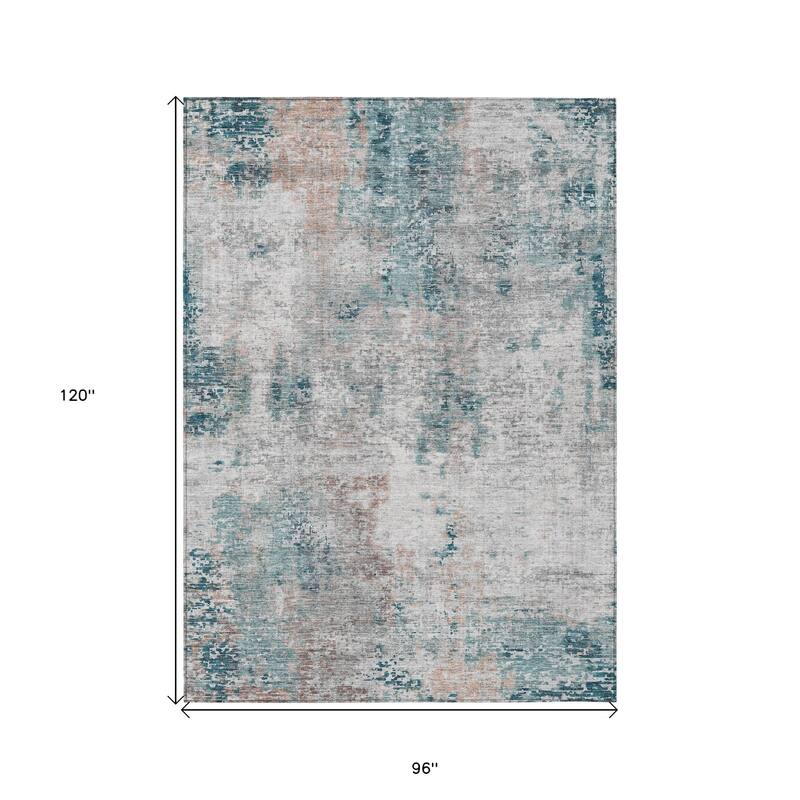HomeRoots Abstract Transitional Rectangle Outdoor Rug