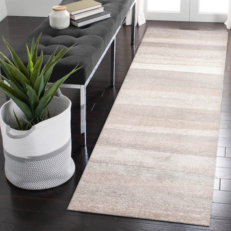 Liora Manne Fiord Stripe Indoor Area Rug - 1'11" x 7'6" - Neutral