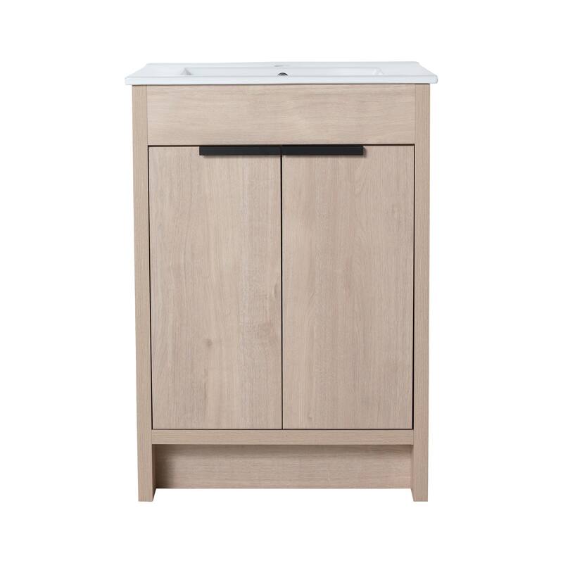 24" Bathroom Vanity with Ceramic Sink