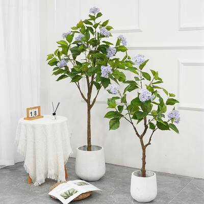 Artificial Hydrangea Flower Tree for Home Office Housewarming Decor