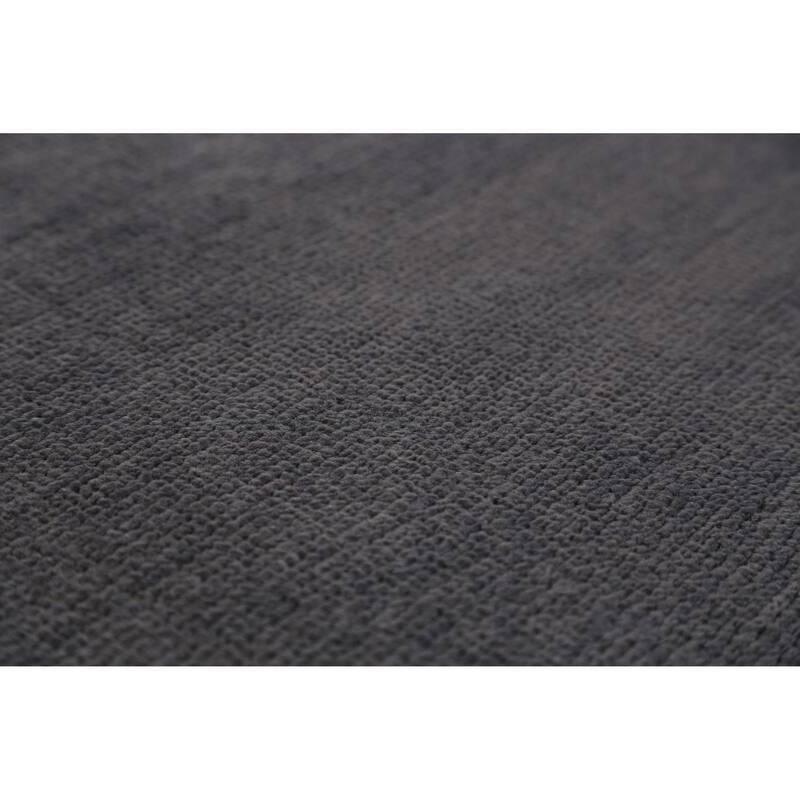 Hand Knotted Oriental 100% Wool Carpet Modern Solid Greys & Charcoal Gabbeh Area Rug - 13' 10'' X 9' 11''