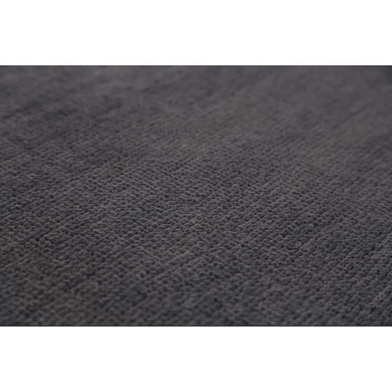 Solid Gabbeh Persian Large Rug Hand-Knotted Wool Carpet - 9'11" x 13'10"