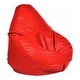 preview thumbnail 1 of 7, Leatherette Bean Bag Cover Filling Not Included, Ideal for Children and Teenagers by Ample Decor Red