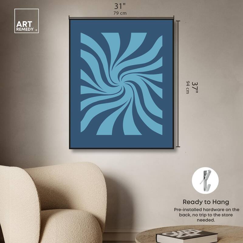 Carnaval Retro Blues Canvas by Art Remedy