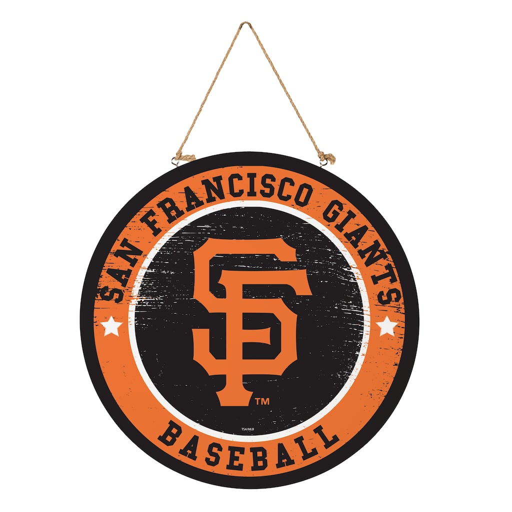 San Francisco Giants Wooden Door Decor Wall Sign - Multi-Color