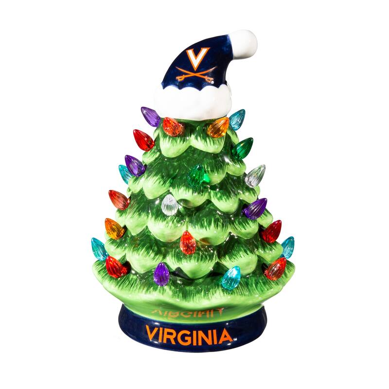 8" LED Ceramic Tabletop Christmas Tree, University of Virginia