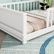 preview thumbnail 47 of 58, Sturdy Structure Floor Twin size Platform Bed with Built-in Book Storage Rack,Kids and Baby