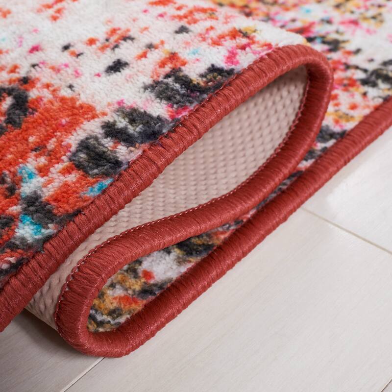 SAFAVIEH Paint Brush Machine Washable Slip Resistant Elvezia Rug