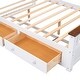 preview thumbnail 25 of 24, Full Wood Platform Bed with Drawers - Classic Design with Wooden Slats