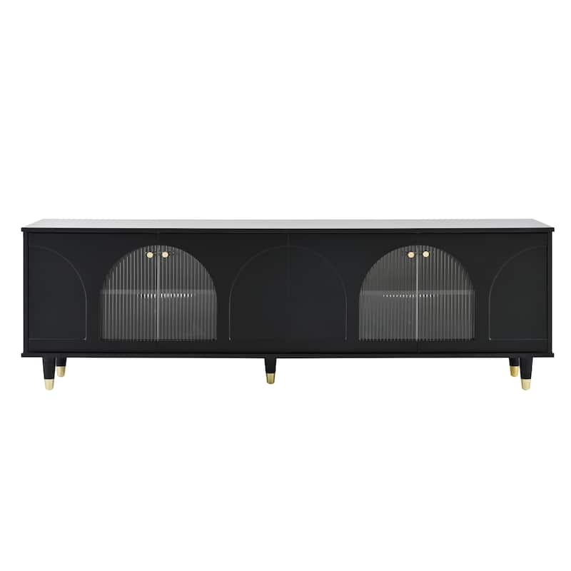 Harper&Bright Designs Contemporary TV Stand with Adjustable Shelves