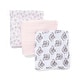 preview thumbnail 3 of 1, 3 Coordinating Muslin Baby Swaddling Blankets Pink