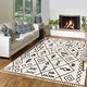 preview thumbnail 5 of 9, Gertmenian Rafe Casual Bohemian Tribal Plush Short Shag Microfiber Indoor Area Rug Collection with Fringe