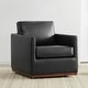 preview thumbnail 45 of 172, Shane Modern Swivel Accent Arm Chair Single - Black-Faux Leather