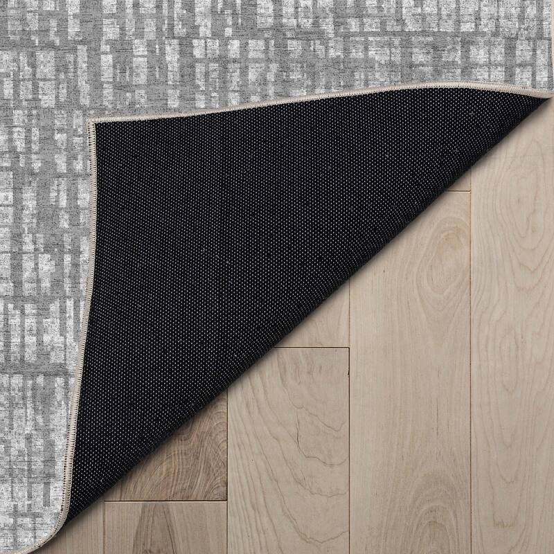 Well Woven Abstract Nightscape Geometric Flat-Weave Area Rug