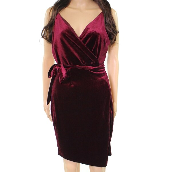 velvet tie waist dress
