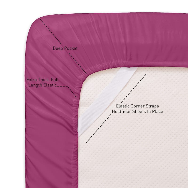 Sweet Home Collection 4 Piece Sheet Set, Ultra Soft 1800 Series, Double Brushed Microfiber.