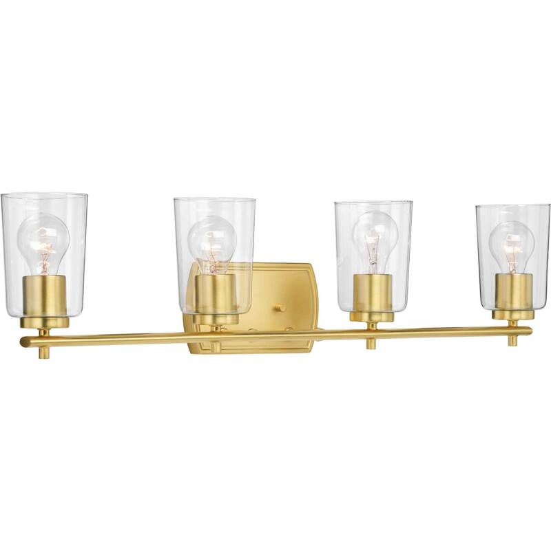 Progress Lighting Adley 4 Light 32" Wide Bathroom Vanity Light - Satin Brass