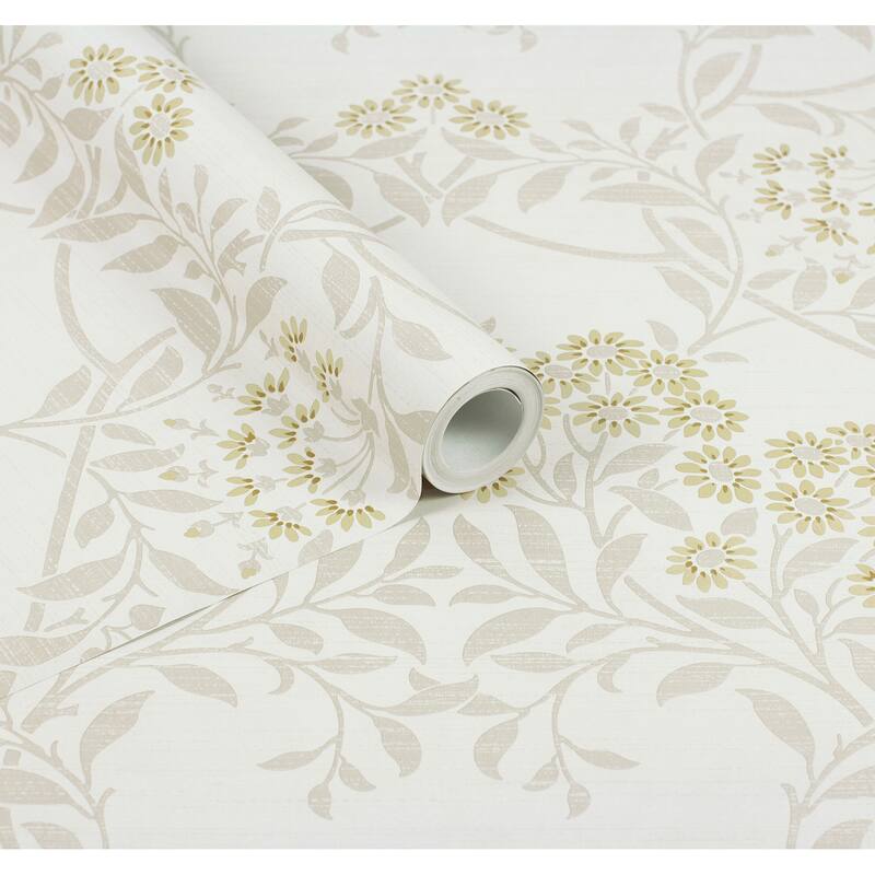 Arthouse Penelope Light Yellow Floral Damask Wallpaper