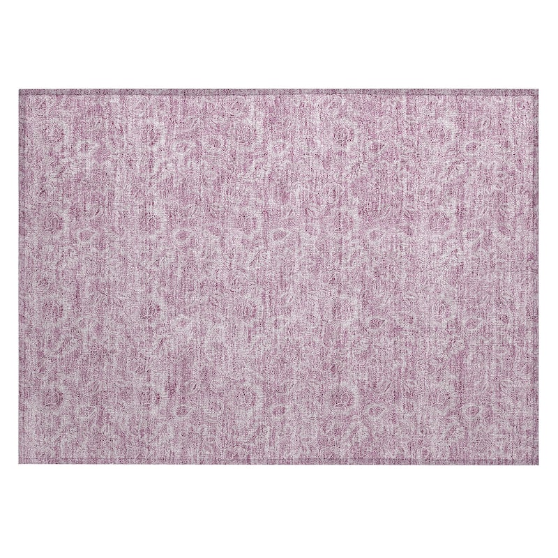 Machine Washable Indoor/ Outdoor Chantille Floral Farmhouse Rug