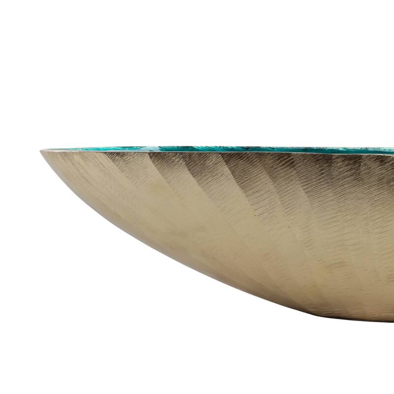 Oval Metal Bowls Sculptural Design -Set of 2 - 20", 23" - 23.0"