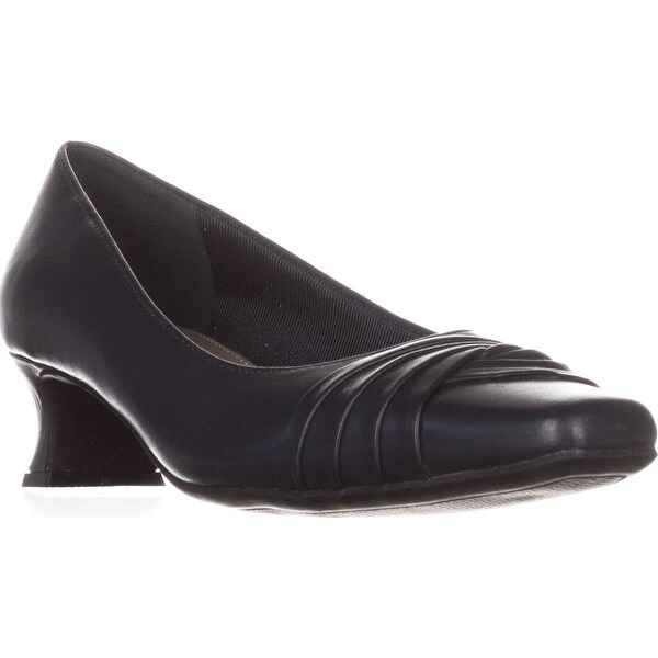 Easy Street Tidal Square Toe Kitten Pumps, Navy
