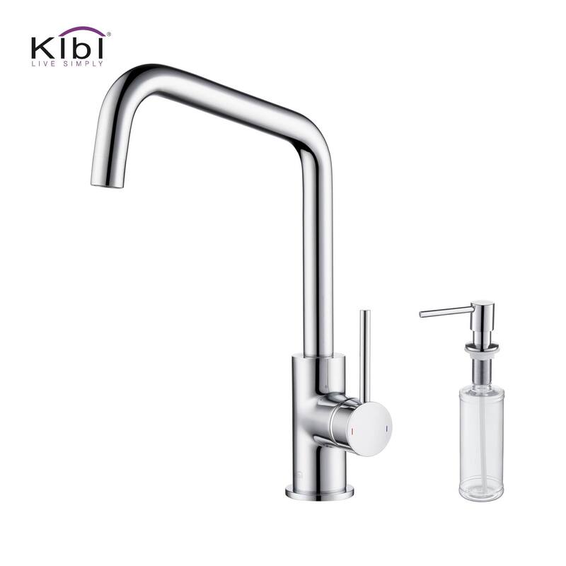 Single-Hole 1-Handle Kitchen Bar/Prep Sink Faucet - Chrome w/ Soap Dispenser