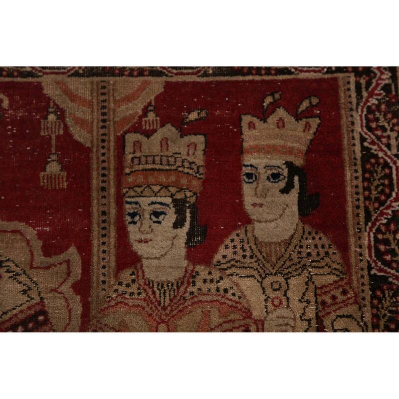 Set Of 2 Vegetable Dye Kerman Ravar Persian Rug Handmade Wool Carpet - 1'11" x 2'8"