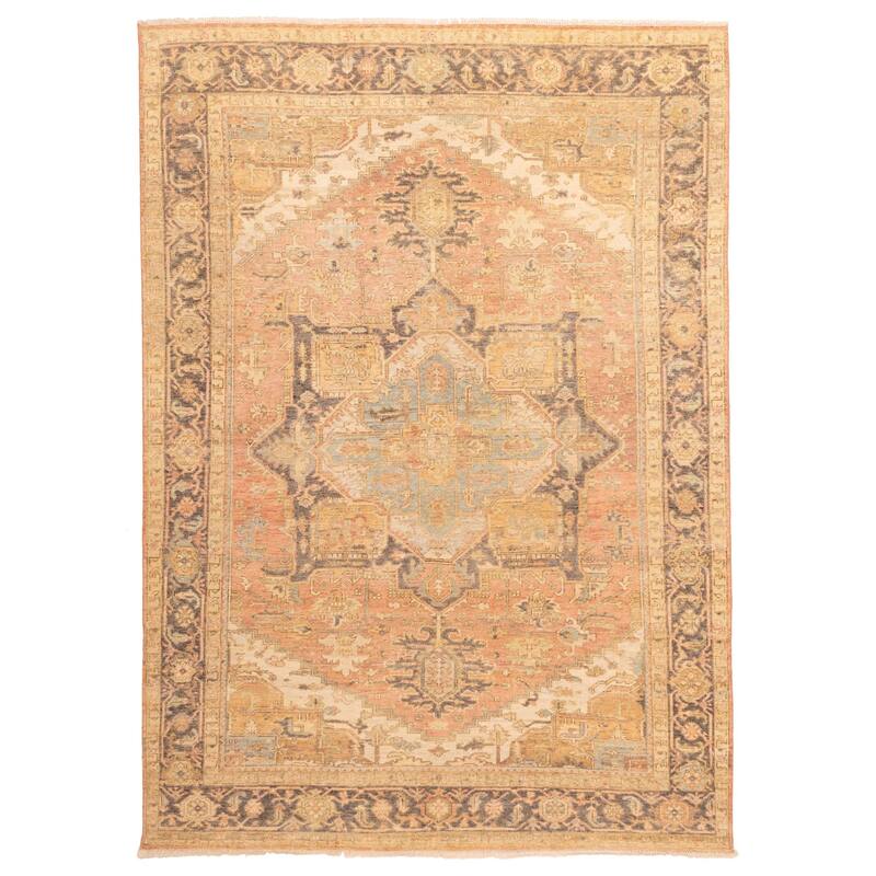 ECARPETGALLERY Hand-knotted Jules Serapi Dark Copper Wool Rug - 8'11 x 12'3