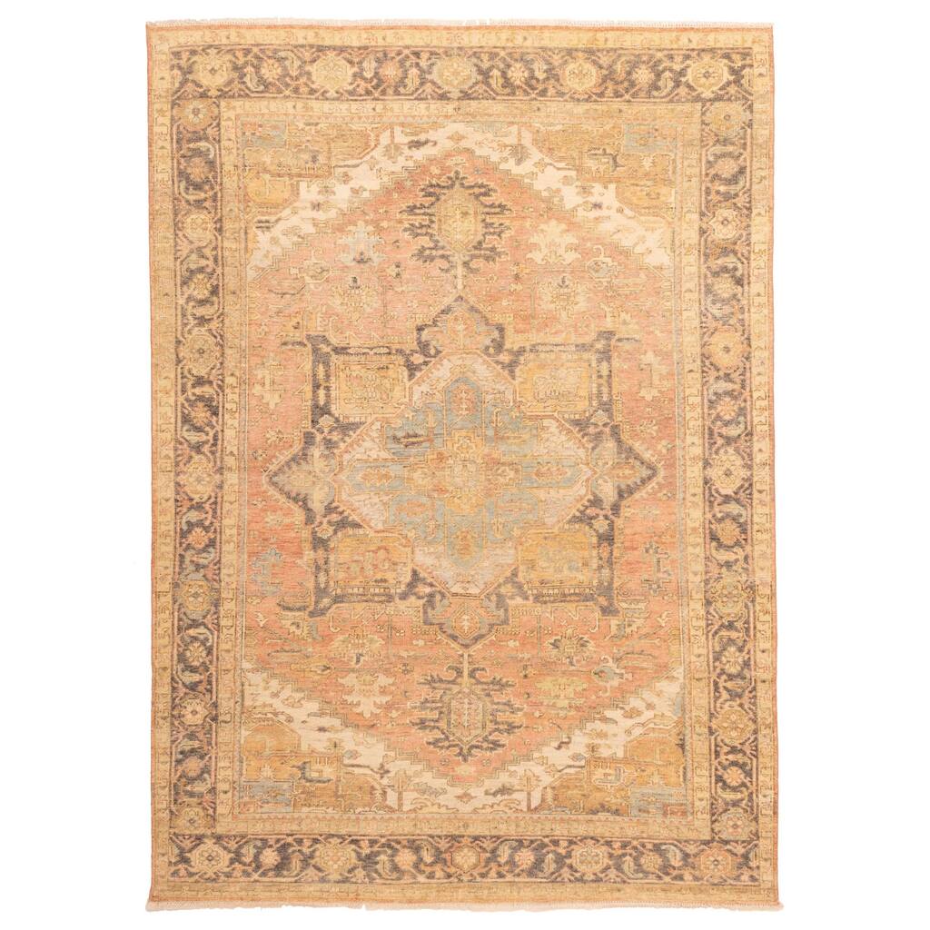 ECARPETGALLERY Hand-knotted Jules Serapi Dark Copper Wool Rug - 8'11 x 12'3