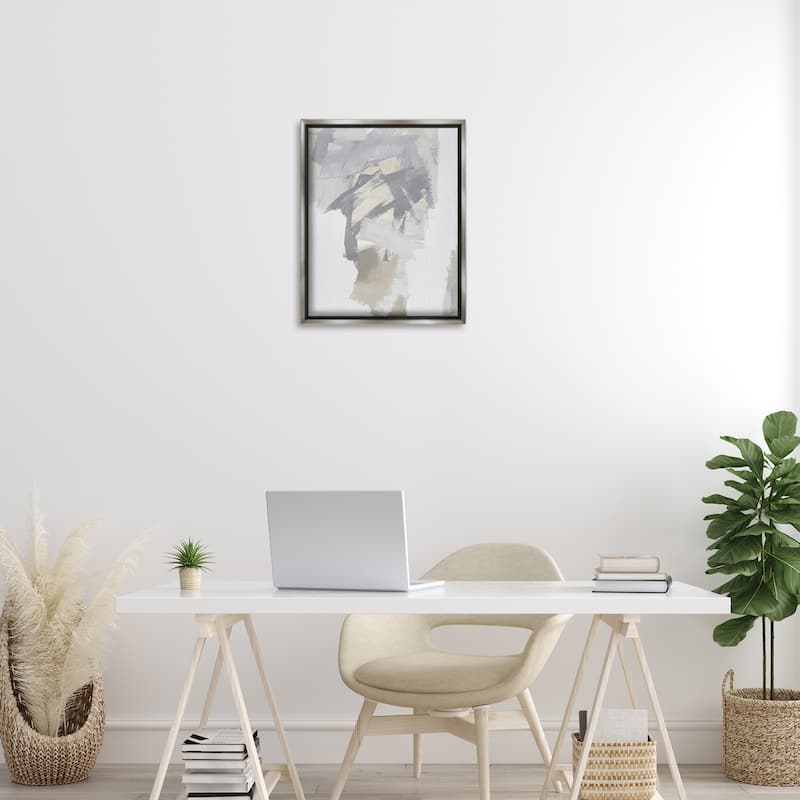 Stupell Elegant Contemporary Grey Shades Framed Floater Canvas Wall Art Design By Rachel Springer