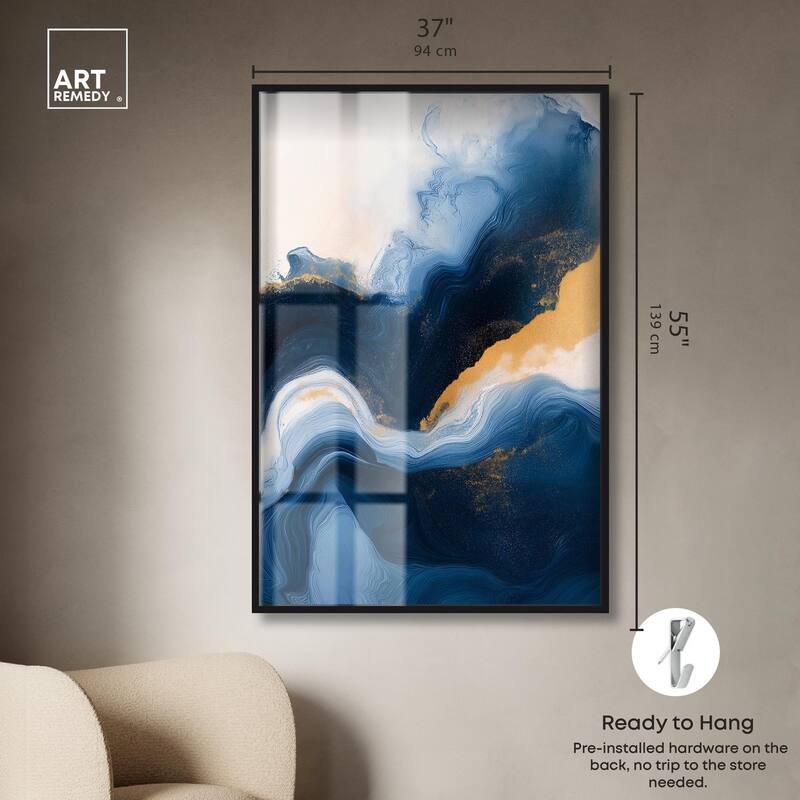 Blue Deep III Shadowbox by Art Remedy