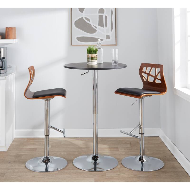 Carson Carrington Sala Adjustable Bar Stool with Straight T Footrest (Set of 3)
