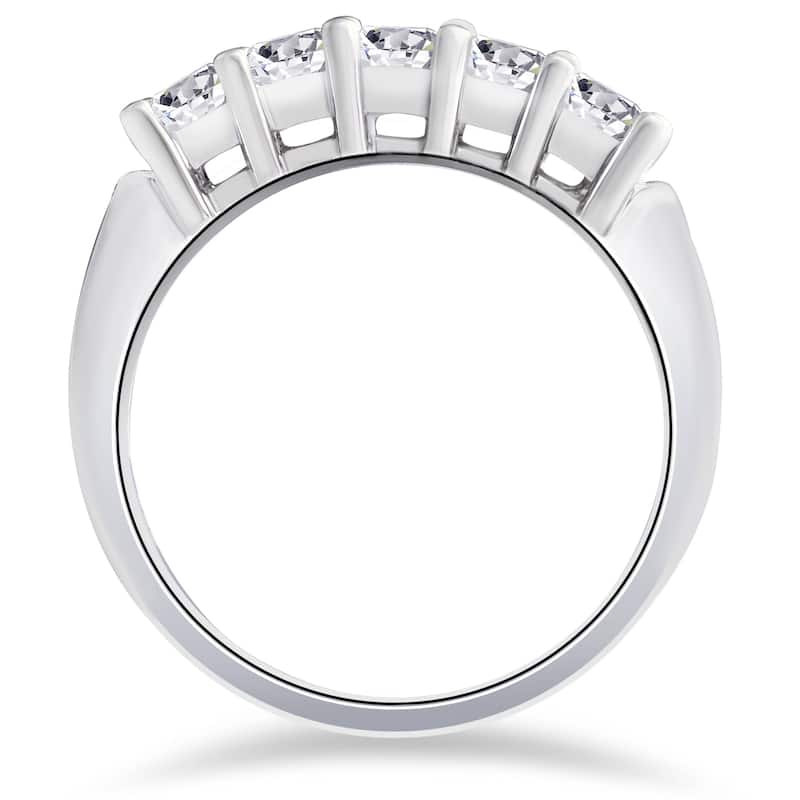 1ct Five Stone Diamond Ring 950 Platinum