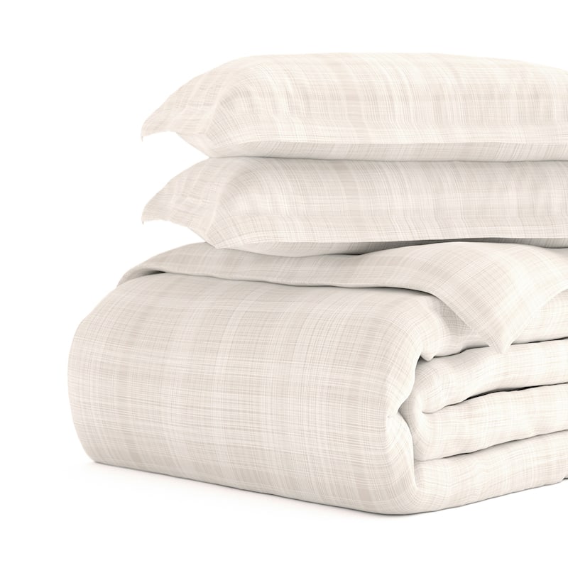 Becky Cameron Oversized Thatch 3-piece Patterned Duvet Cover Set