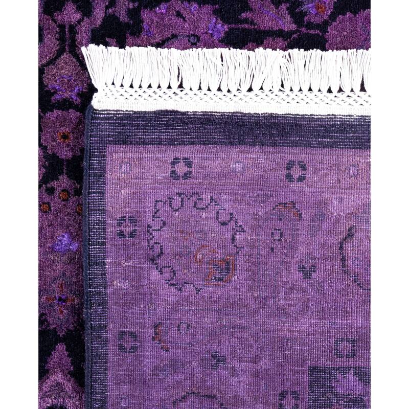 Overdyed One-of-a-Kind Hand-Knotted Area Rug - Purple - 4' 1" x 6' 6"