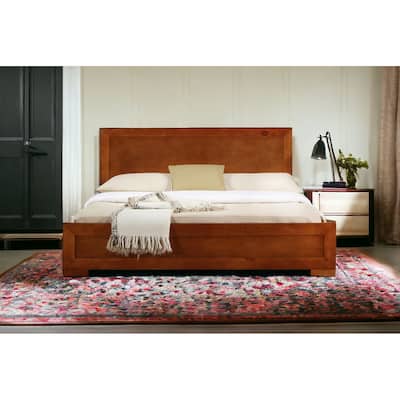 HomeRoots Brown Wood Queen Bed Frame