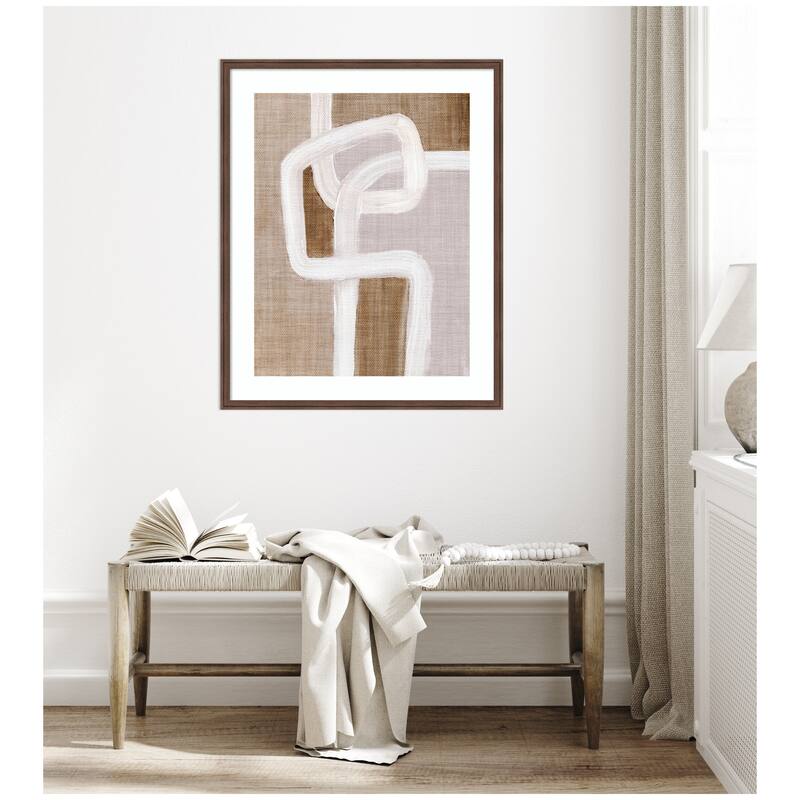 Kate and Laurel Framed Art rhythmic lines l by Nikita Jariwala