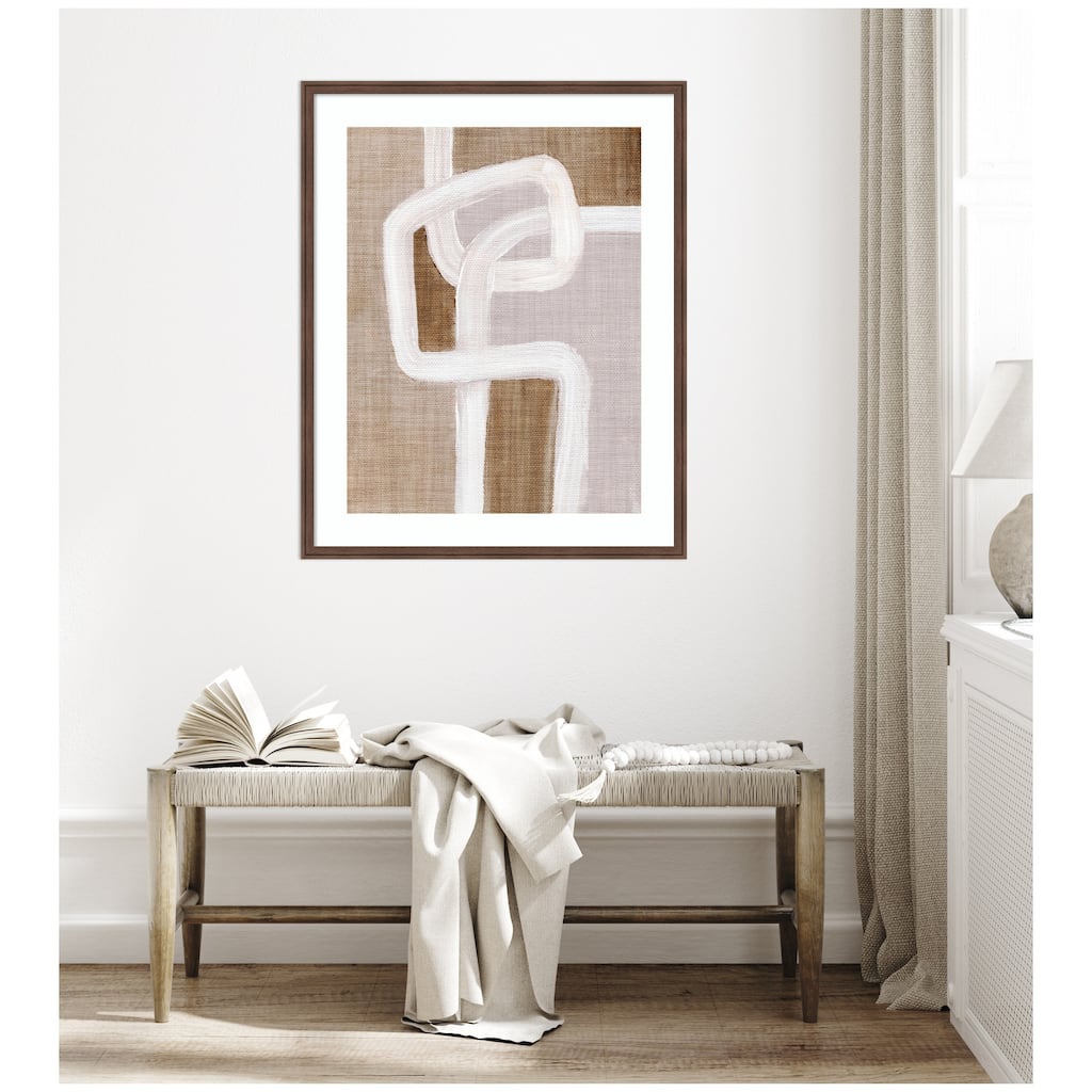 Kate and Laurel Framed Art rhythmic lines l by Nikita Jariwala