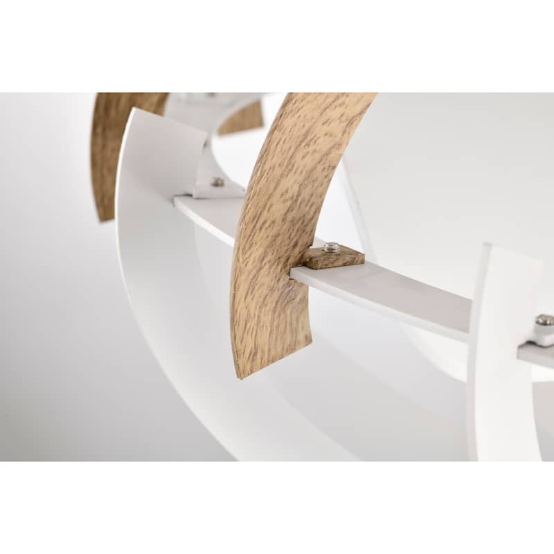 Shana 27 Inch Imitation Wood Grain Design Fandelier with Remote
