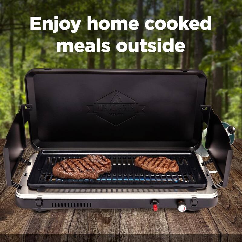 Hike Crew Gas Camping Grill – 13,000 BTU Portable Propane Stove for Camping, Hiking & Camp Kitchens - N/A