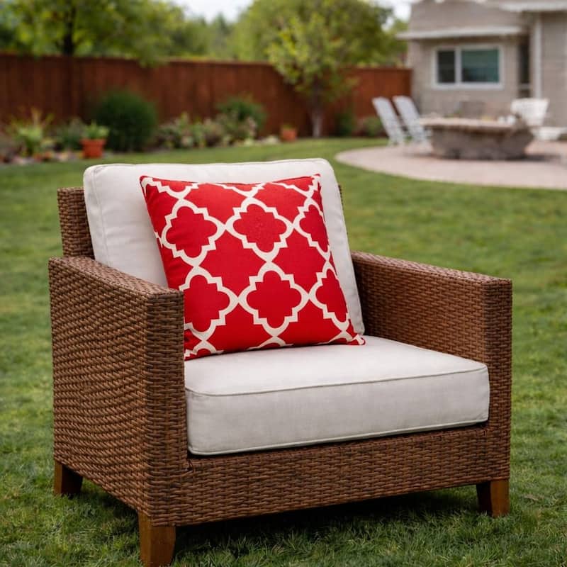 2 Pack Outdoor Throw Pillows, Waterproof & Fade-Resistant Patio Cushions - Soft & Comfortable Decorative Pillow Covers (18x18")