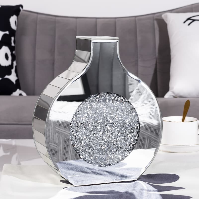 Flower Vase Mirrored Decorative Vase