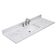 preview thumbnail 21 of 28, PROOX Bath Vanity Cultured Marble Counter Top Rectangle Porcelian Sink