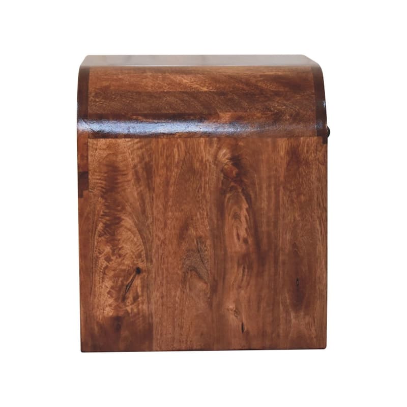 HomeRoots 16" Brown Solid Wood One Drawer Arched Nightstand
