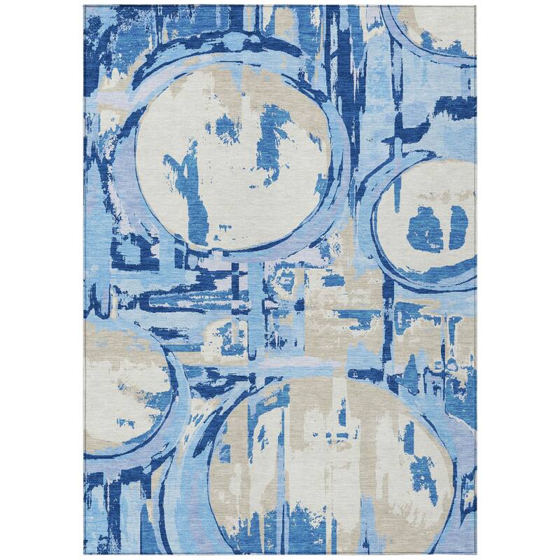 HomeRoots Geometric Transitional Rectangle Outdoor Rug