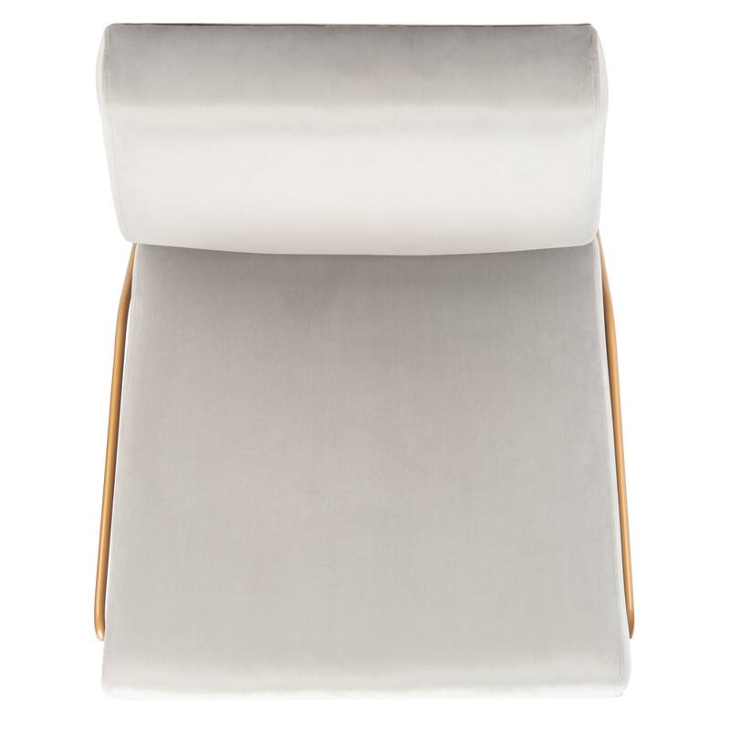 SAFAVIEH Riekie Glam Velvet Accent Chair - 26.6" W x 30" L x 30" H - 27Wx30Dx30H